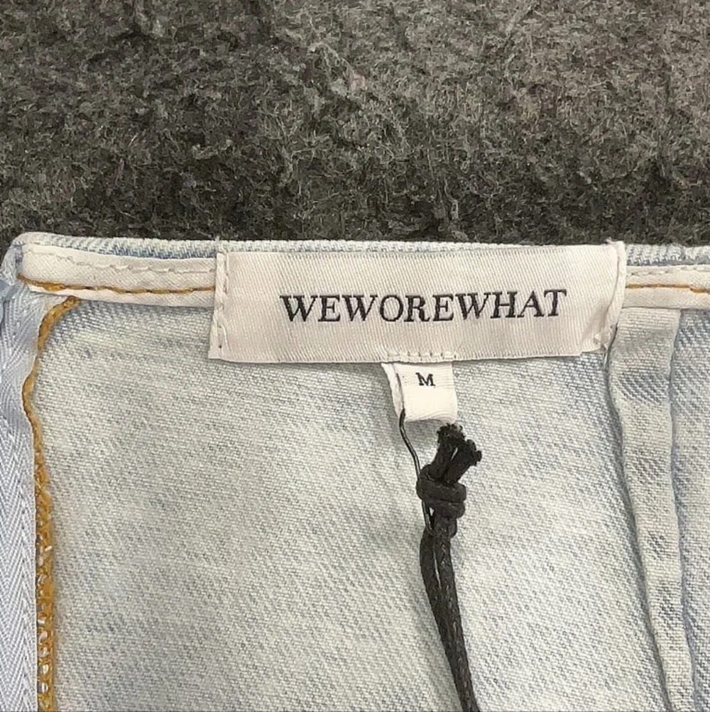 WeWoreWhat Light Wash Denim Cut-out Mini Skirt – NWT – Size M
